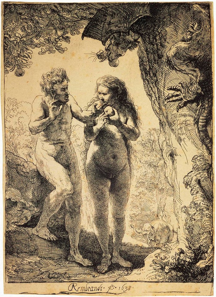 Ádám és Éva, 1638. alkotó: Rembrandt van Rijn