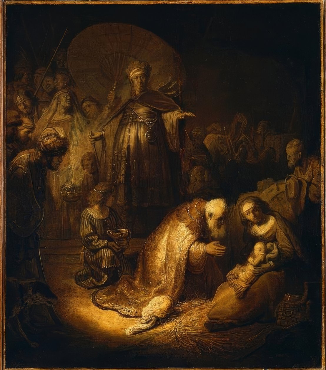 A mágusok imádása alkotó: Rembrandt van Rijn