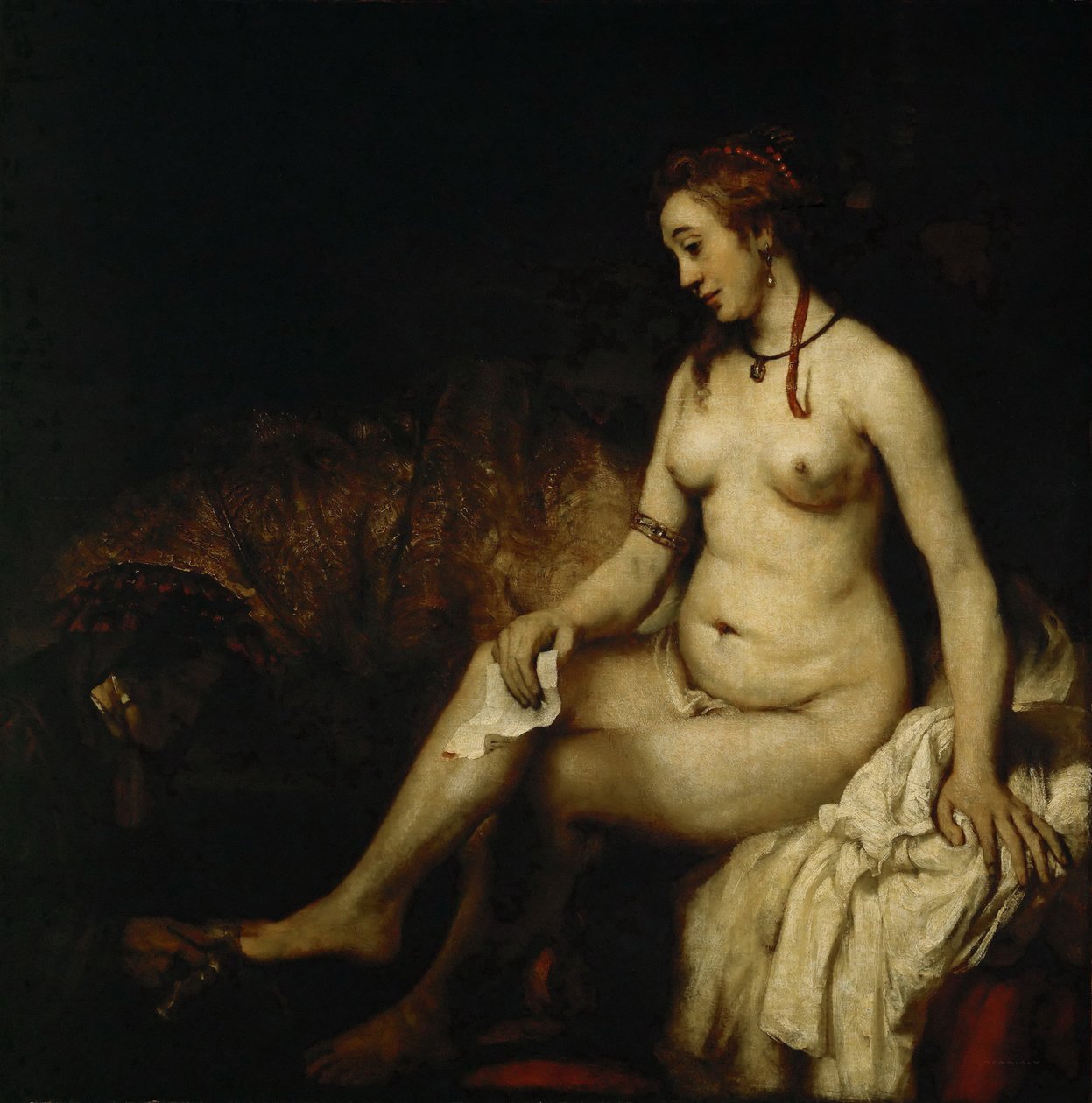 Bathsheba at Her Bath Bathsheba King Davids levelével alkotó: Rembrandt van Rijn