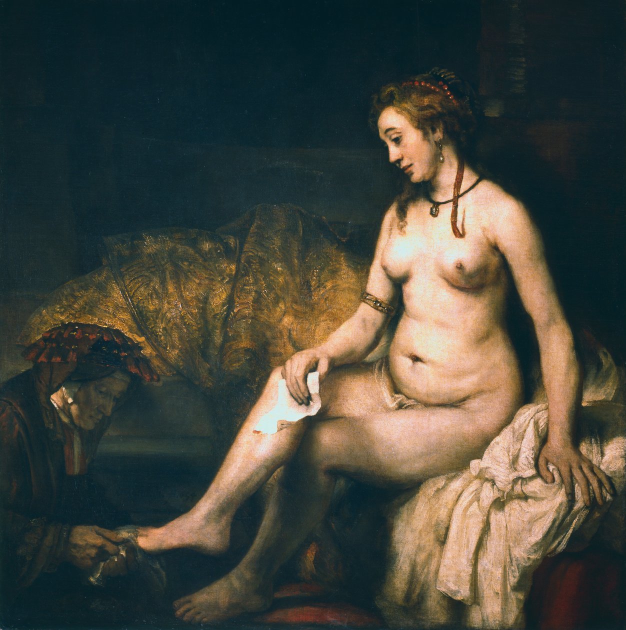Batsaba fürdőjében, 1654. alkotó: Rembrandt van Rijn