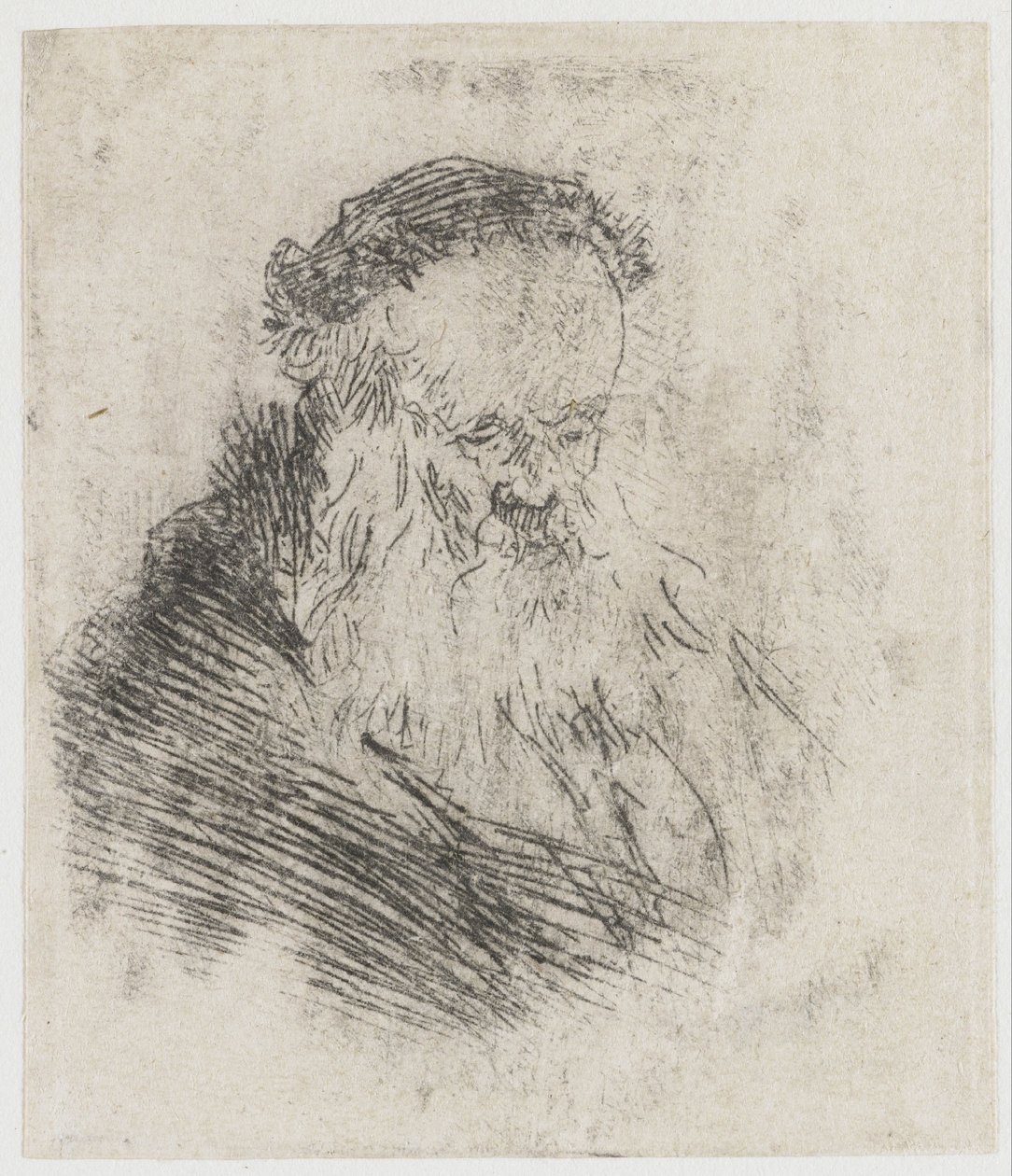 Magas homlokú, szakállas öregember alkotó: Rembrandt van Rijn