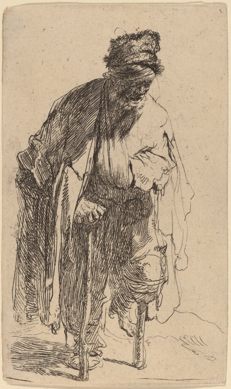 Koldus fa lábbal alkotó: Rembrandt van Rijn