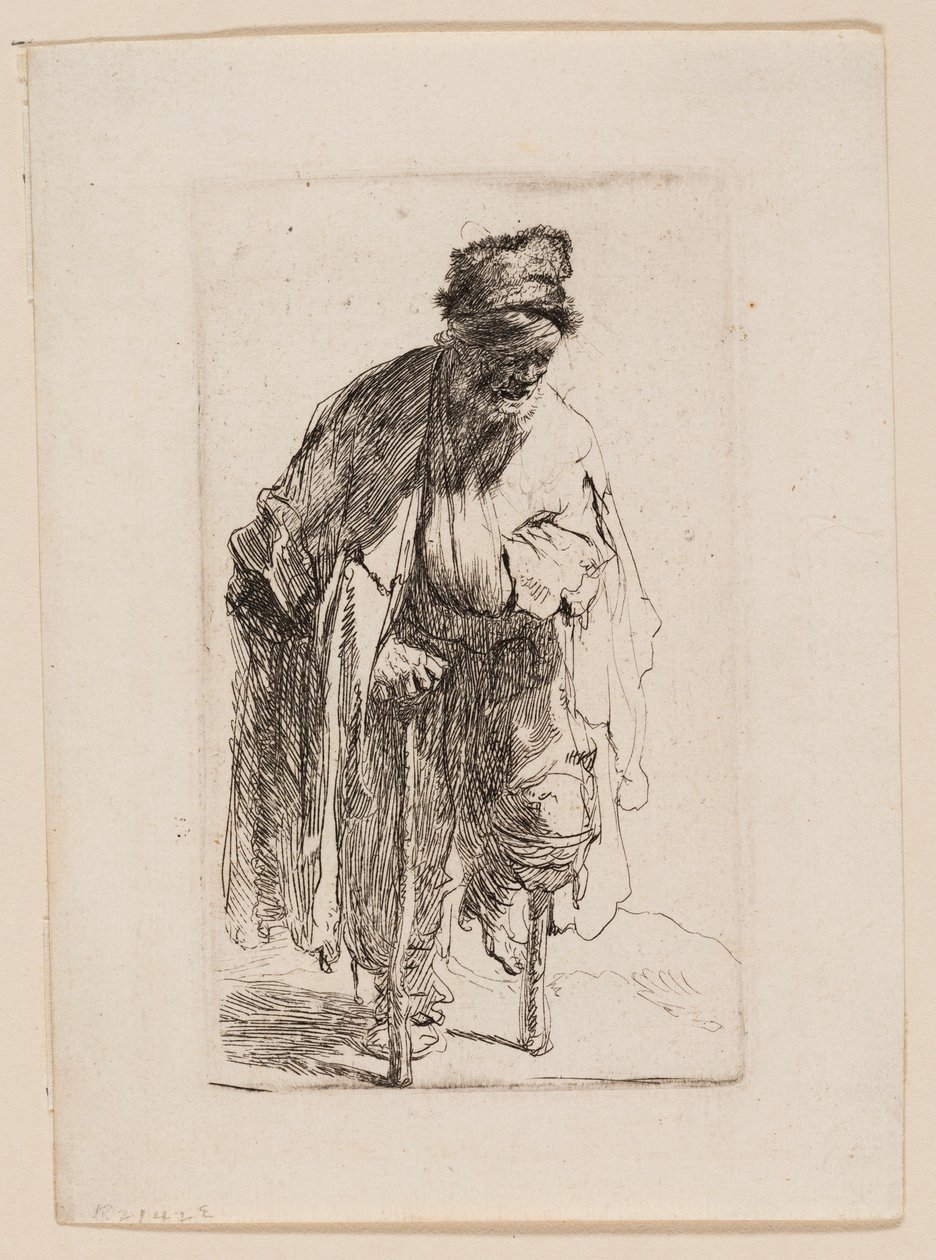 Koldus fa lábbal alkotó: Rembrandt van Rijn