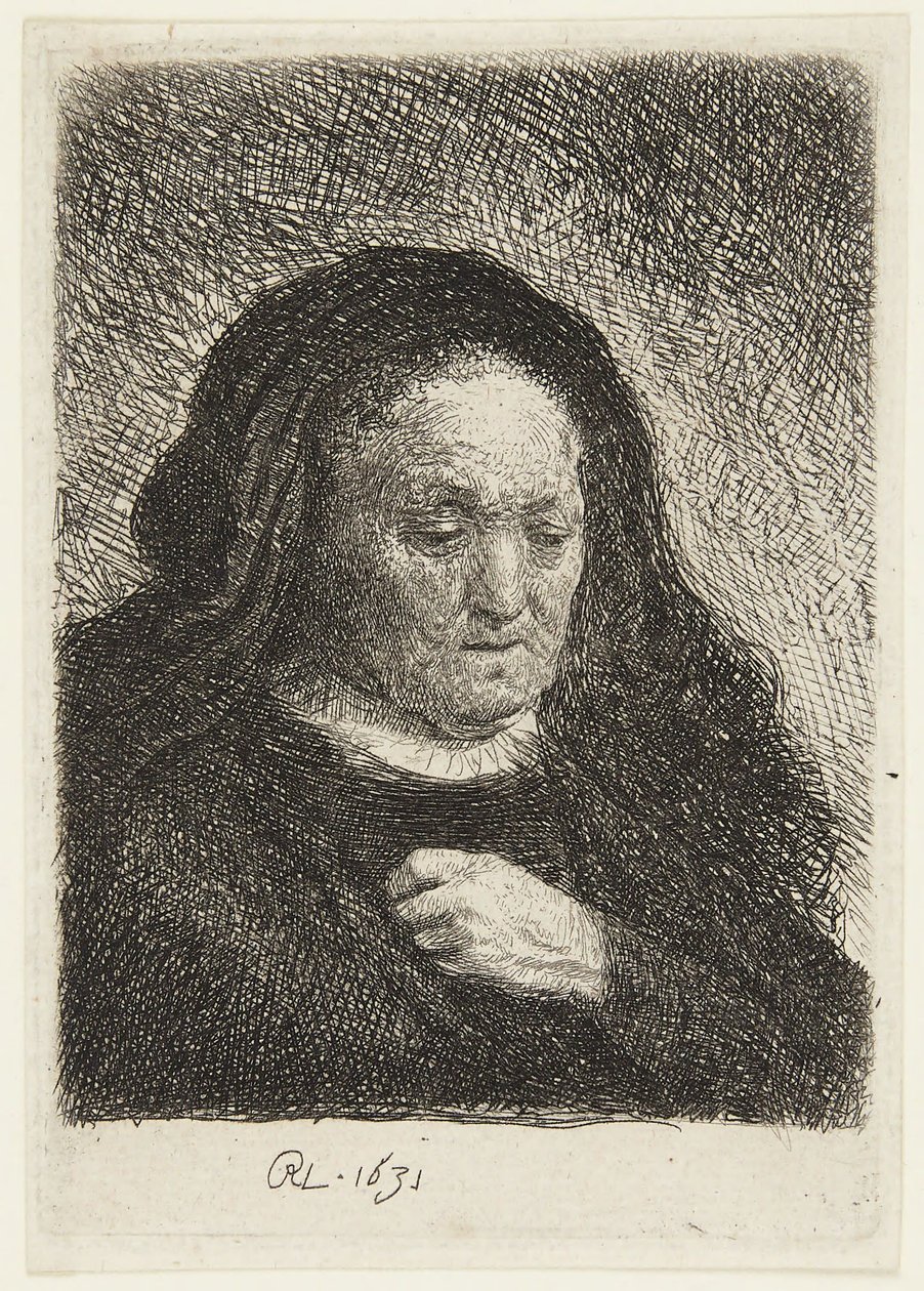 Rembrandt édesanyjának mellszobra alkotó: Rembrandt van Rijn