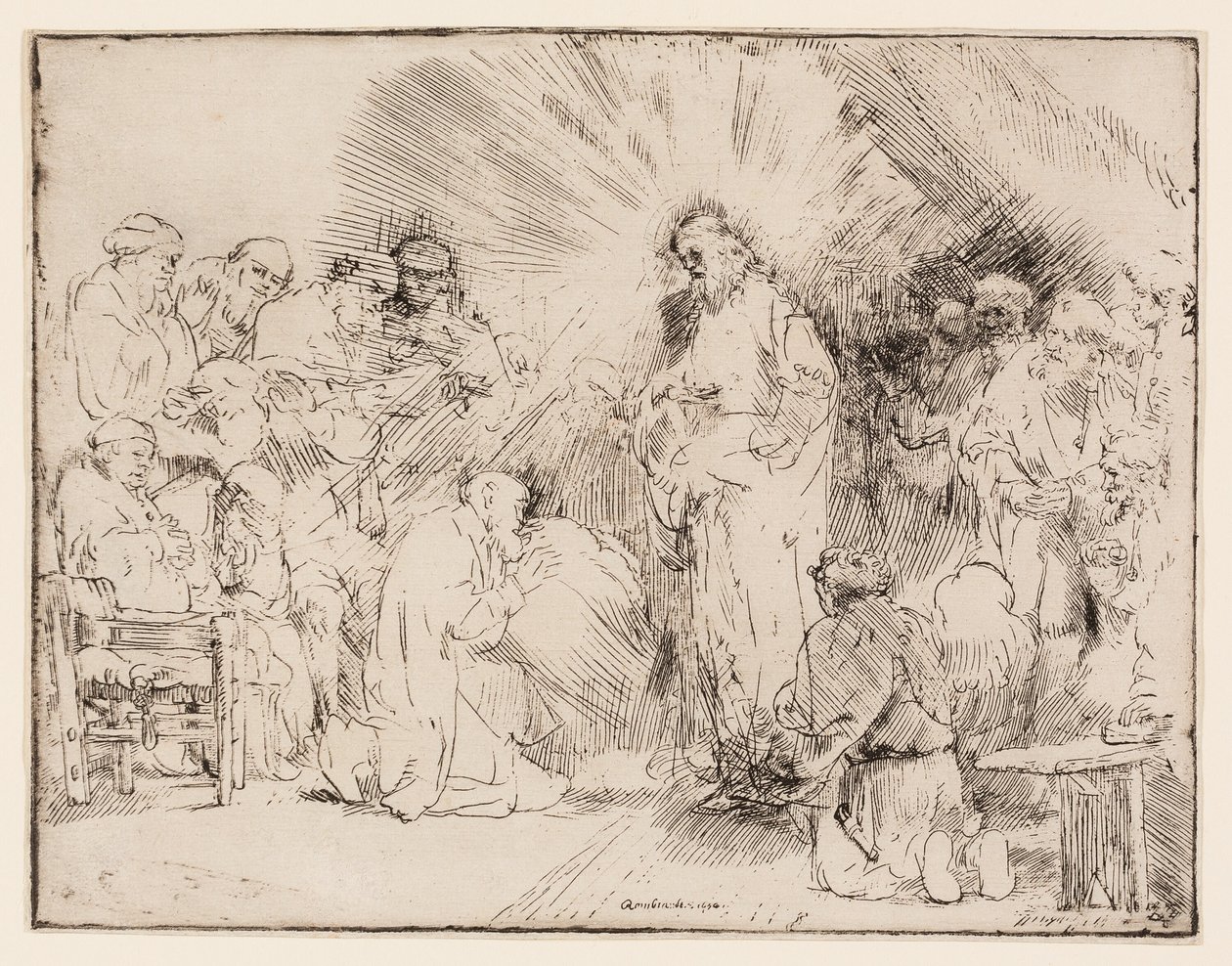 Krisztus megjelenése az apostoloknak alkotó: Rembrandt van Rijn