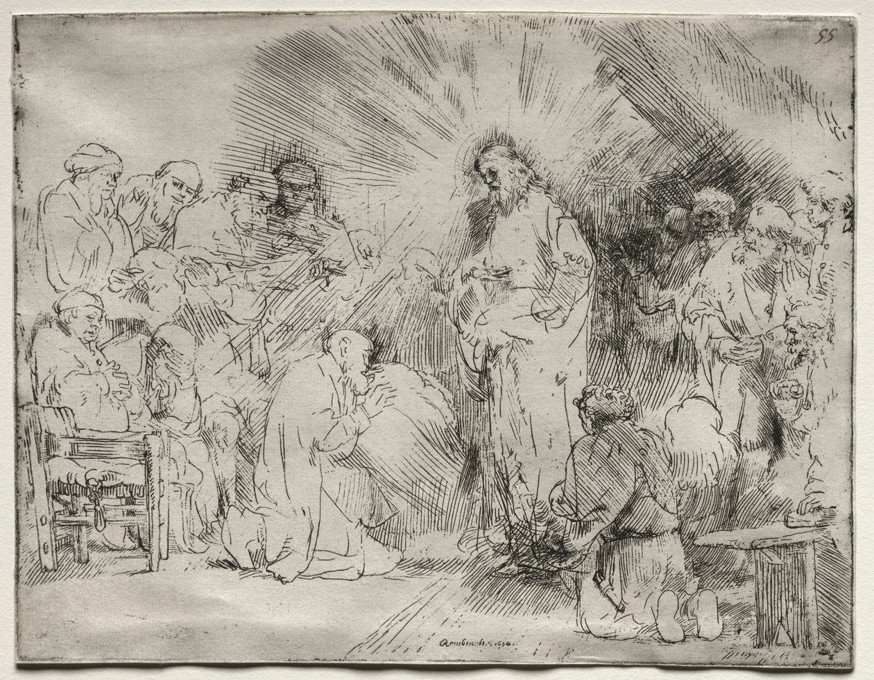 Krisztus megjelenése az apostoloknak alkotó: Rembrandt van Rijn