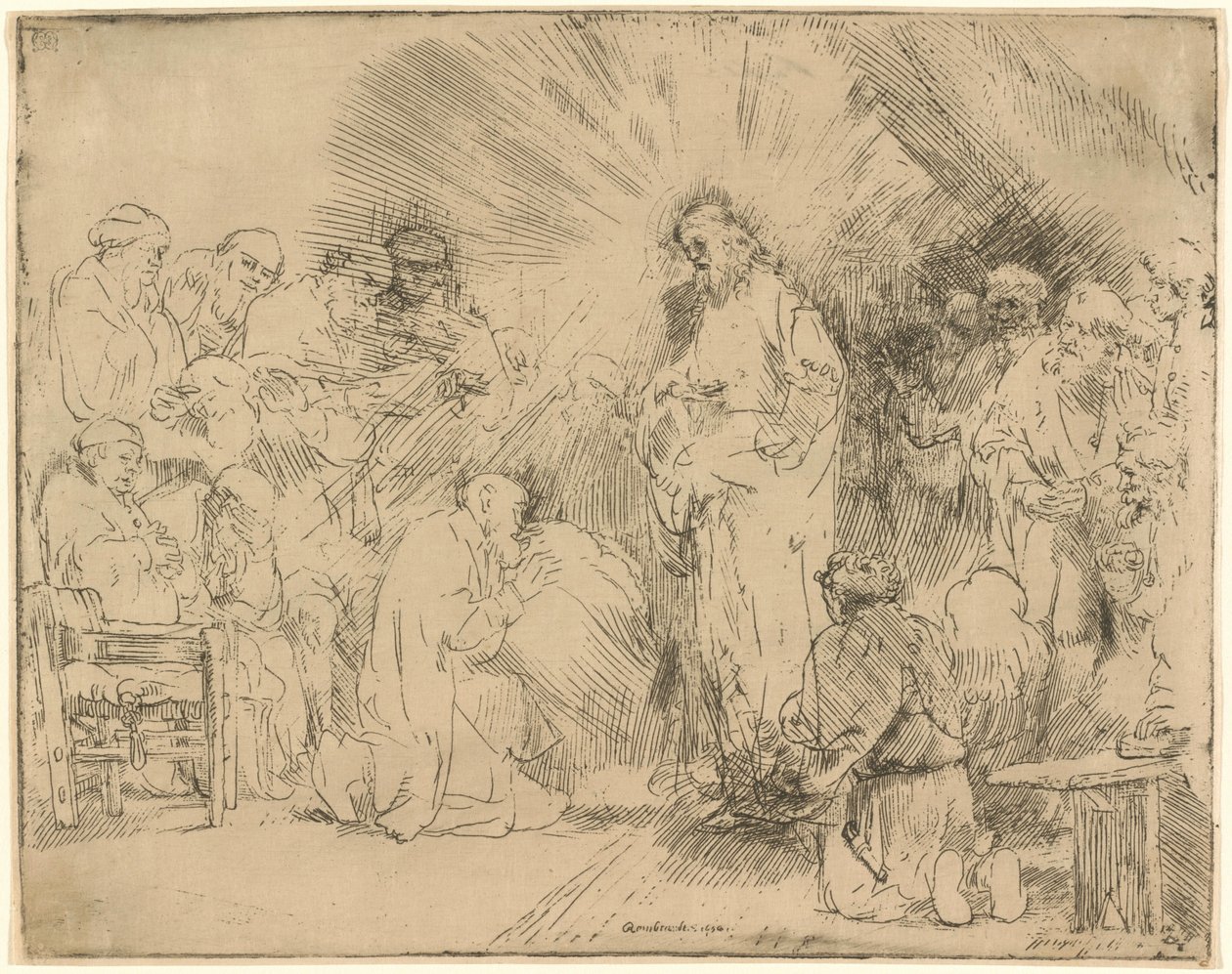 Krisztus megjelenése az apostolok előtt alkotó: Rembrandt van Rijn