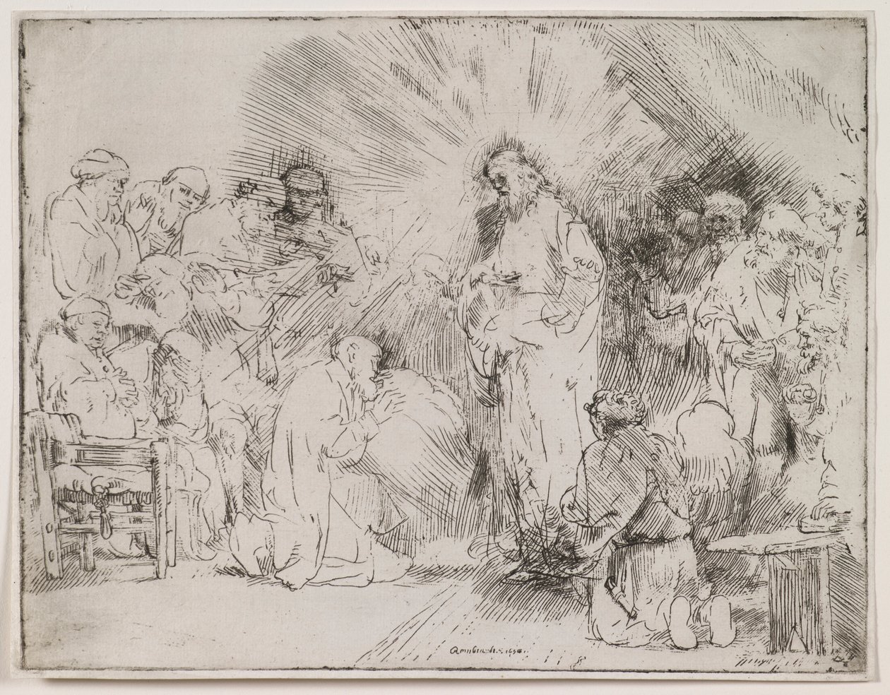 Krisztus megjelenése az apostolok előtt alkotó: Rembrandt van Rijn