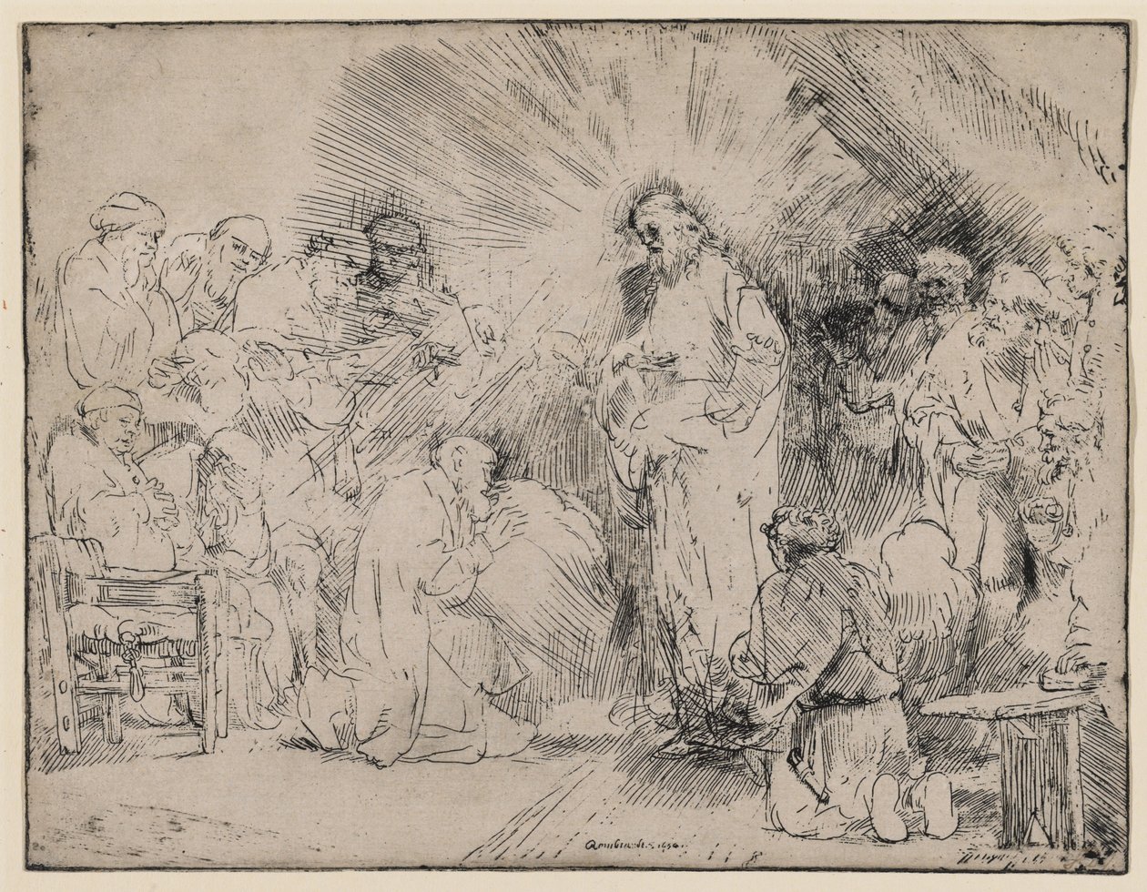 Krisztus megjelenése az apostolok előtt alkotó: Rembrandt van Rijn