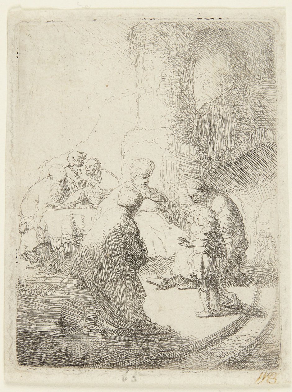 Krisztus vitája a törvénytudókkal alkotó: Rembrandt van Rijn