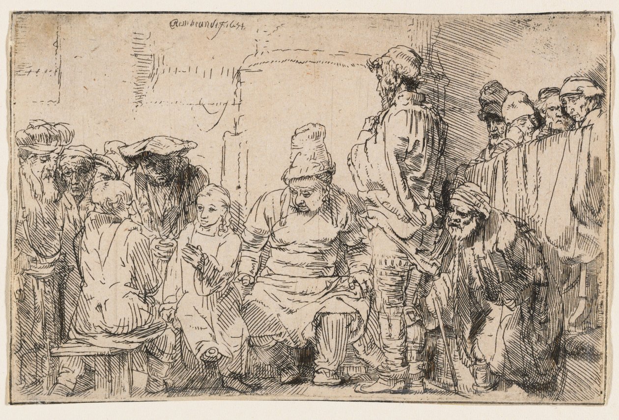 Krisztus vitája a törvénytudókkal alkotó: Rembrandt van Rijn