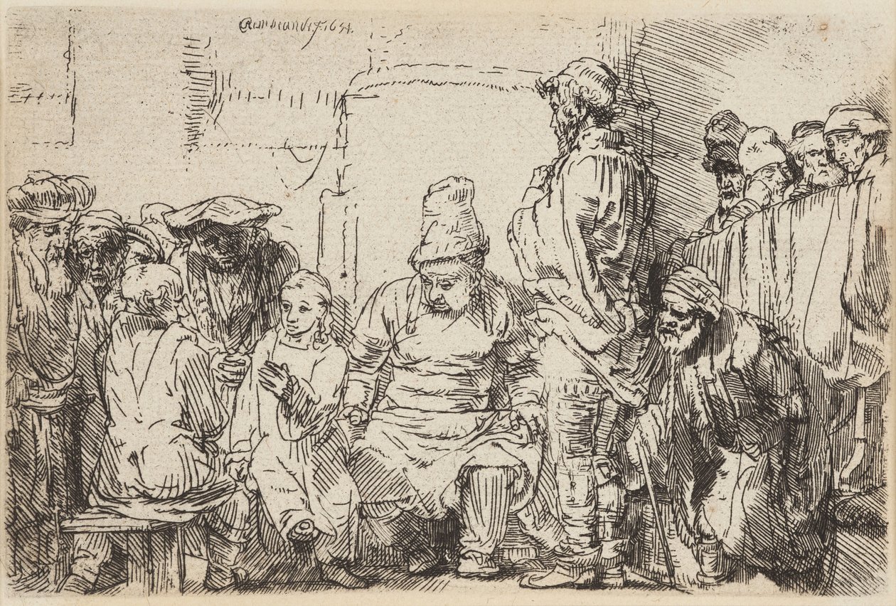 Krisztus vitája a törvénytudókkal alkotó: Rembrandt van Rijn