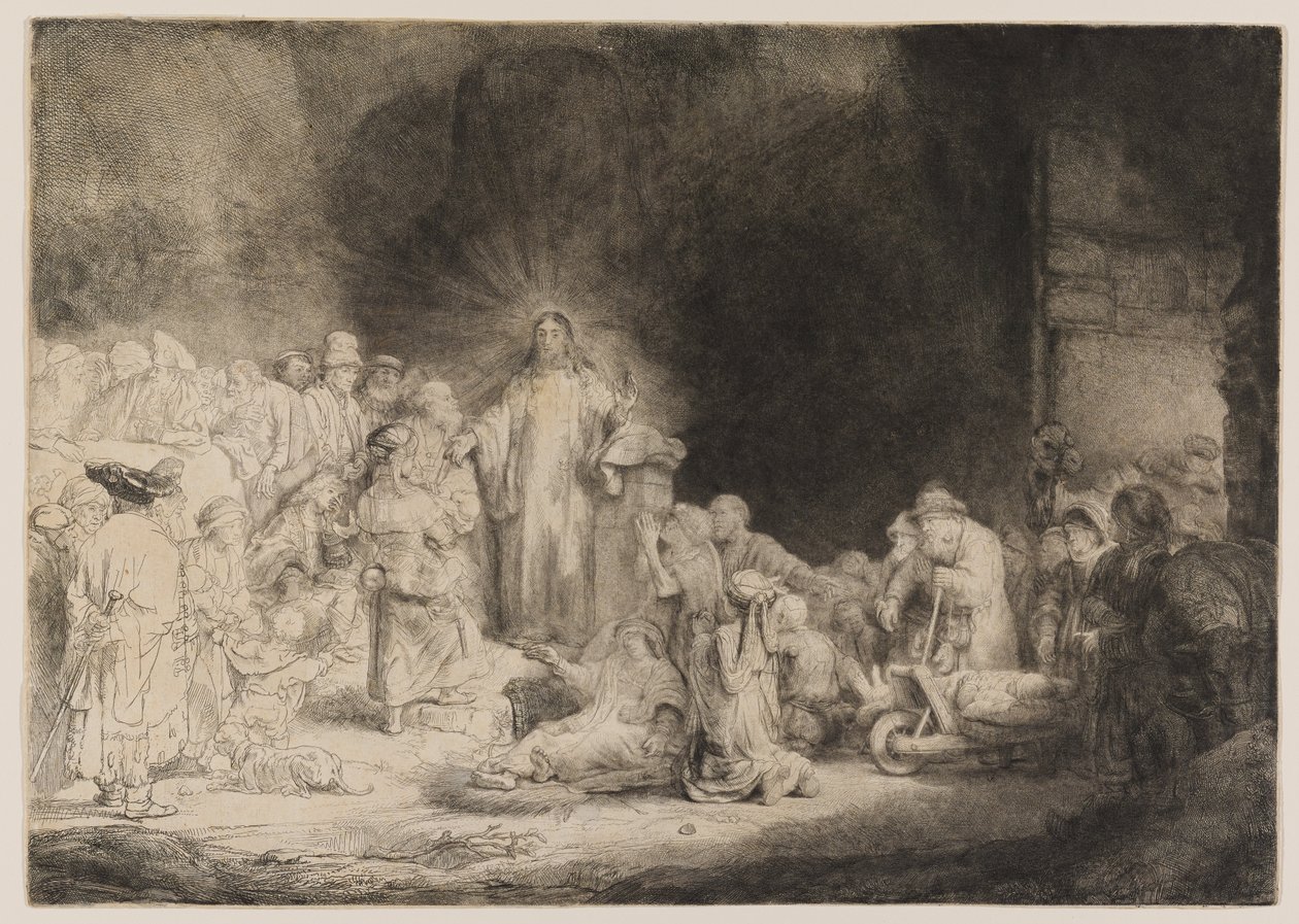 Krisztus meggyógyítja a betegeket alkotó: Rembrandt van Rijn