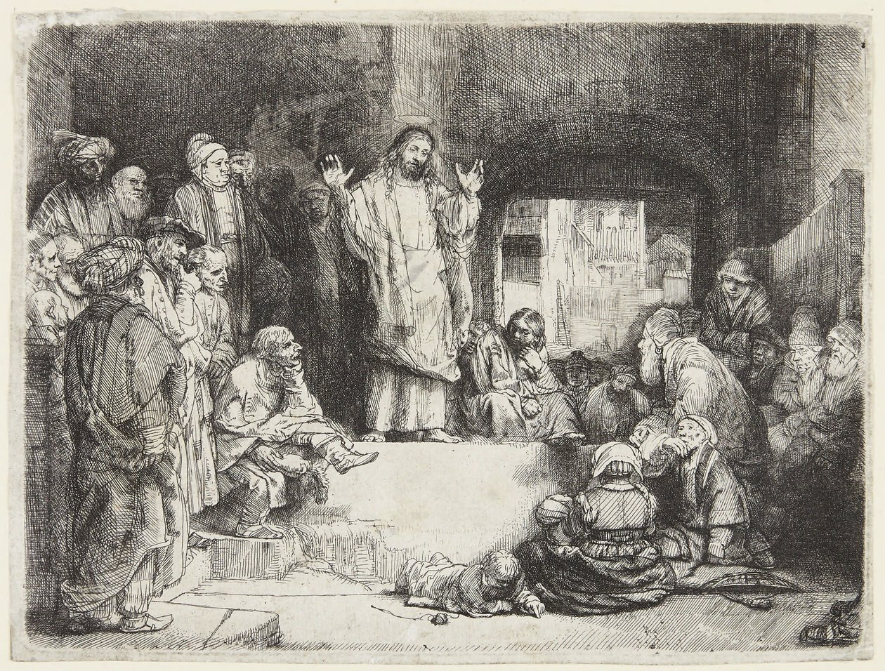 Krisztus prédikál alkotó: Rembrandt van Rijn