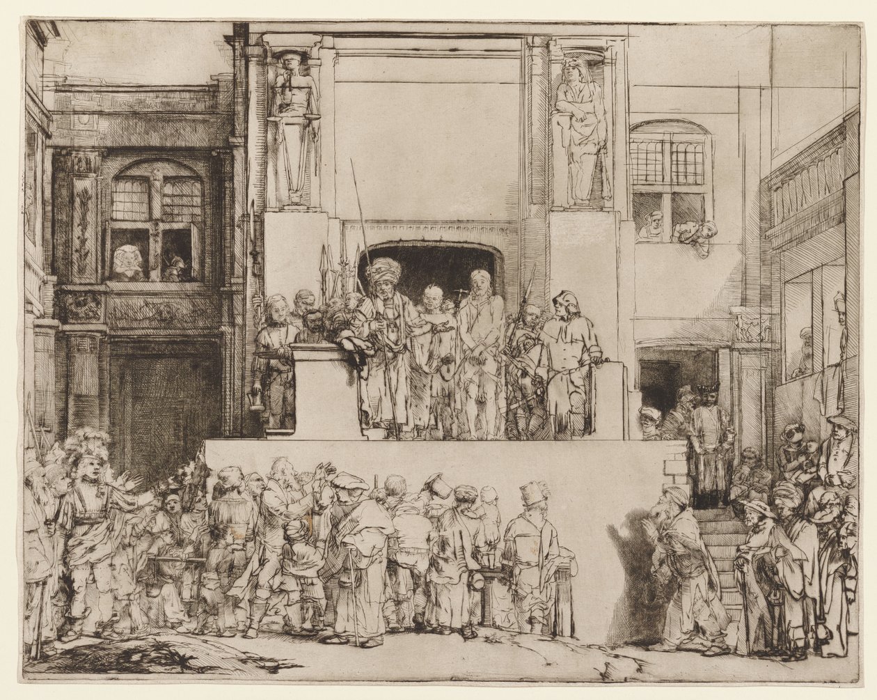 Krisztus bemutatása a népnek (Ecce Homo) alkotó: Rembrandt van Rijn