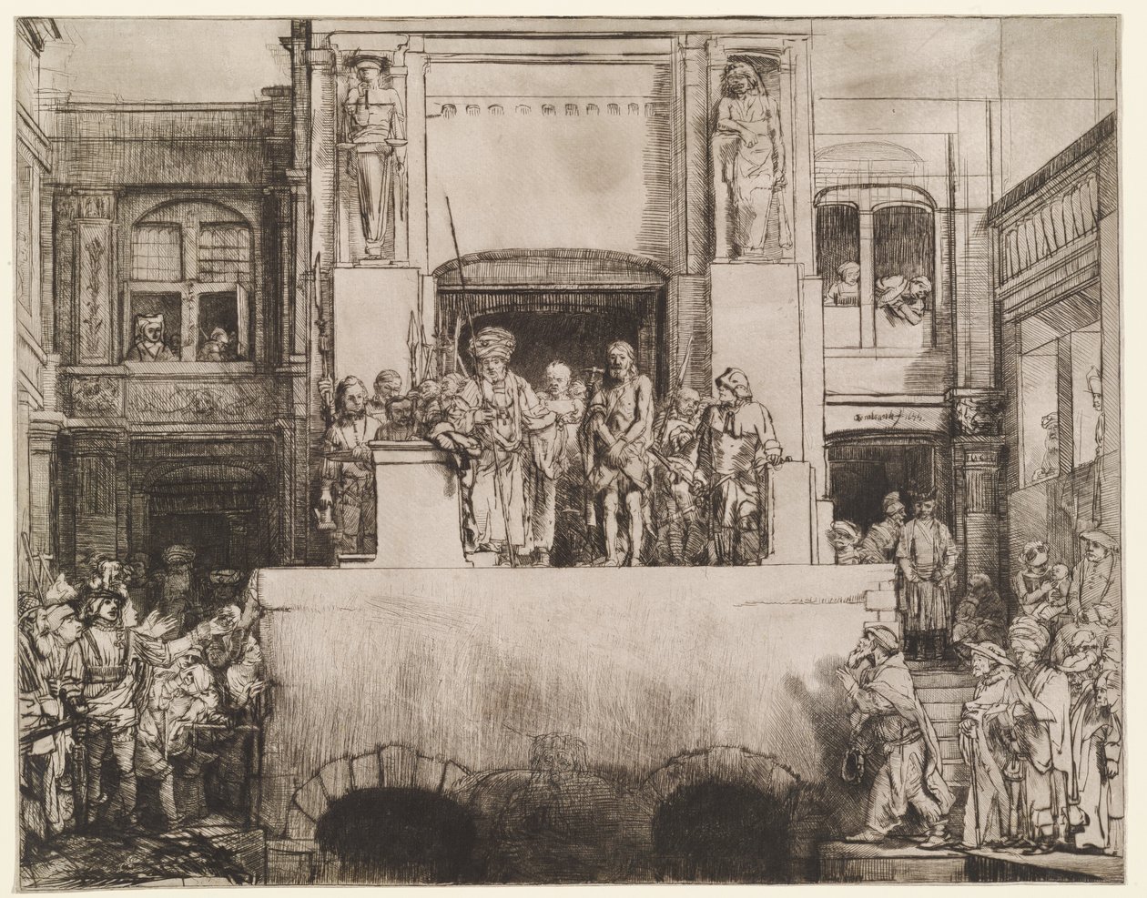 Krisztus bemutatása a népnek (Ecce Homo) alkotó: Rembrandt van Rijn