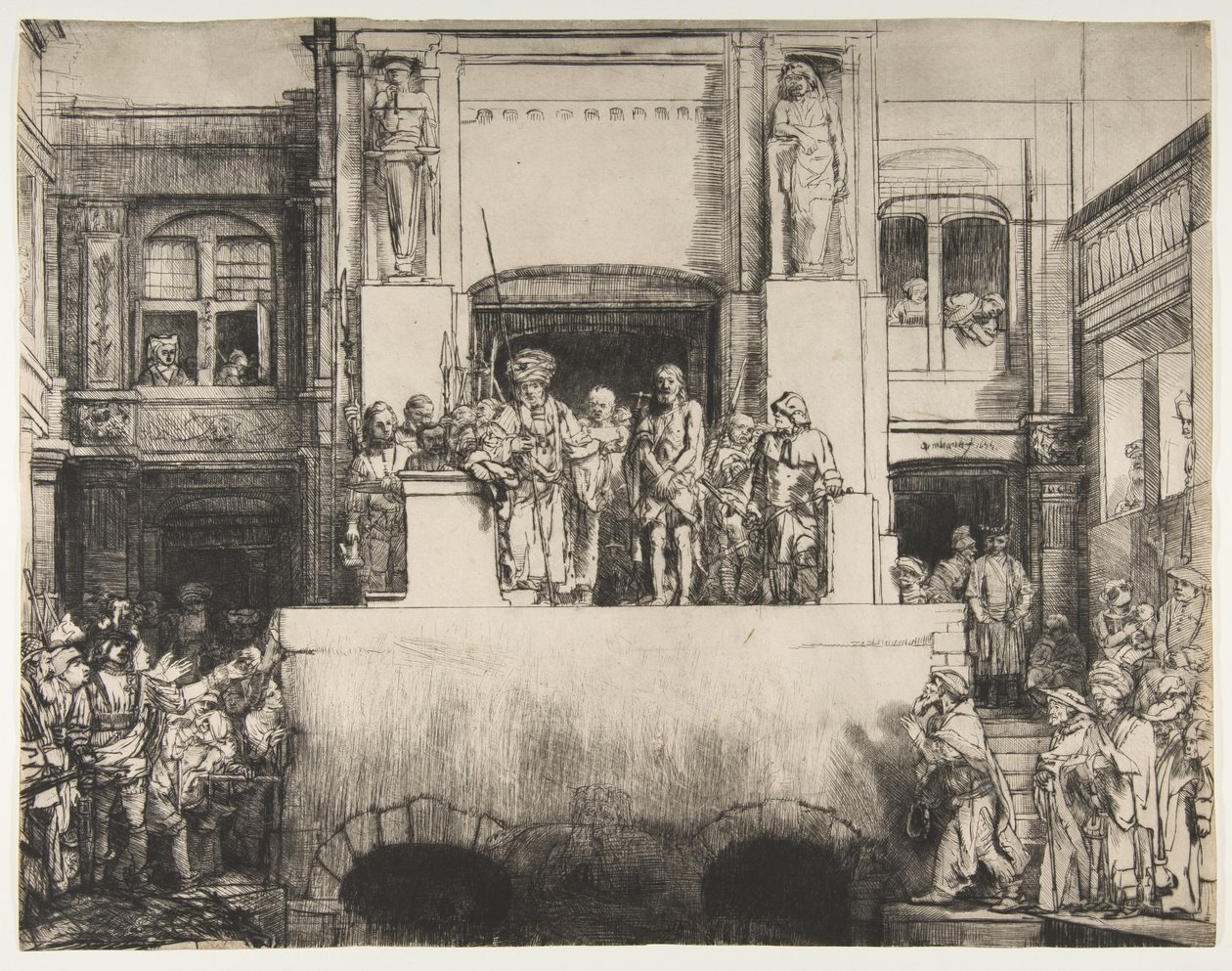 Krisztus bemutatott a népnek, 1655. alkotó: Rembrandt van Rijn