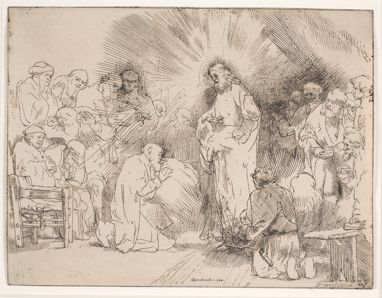 Krisztus megjelenése az apostoloknak alkotó: Rembrandt van Rijn