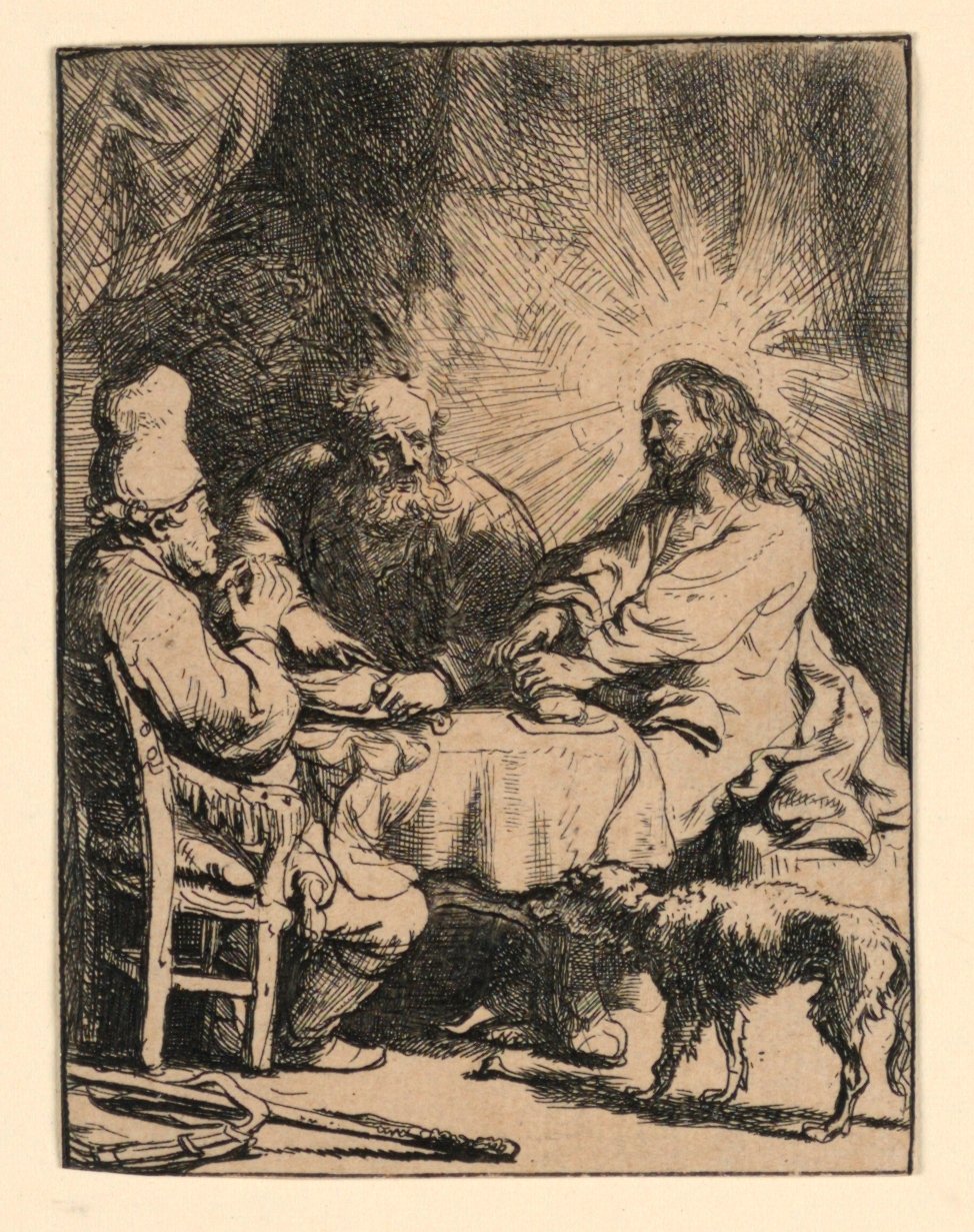 Krisztus Emmausban: A kisebb tányér alkotó: Rembrandt van Rijn