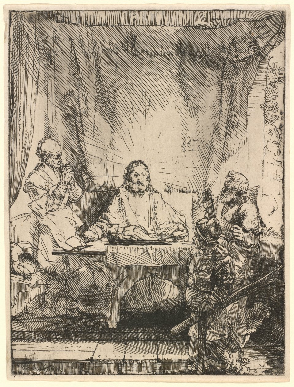 Krisztus Emmausban: a nagyobb kép alkotó: Rembrandt van Rijn