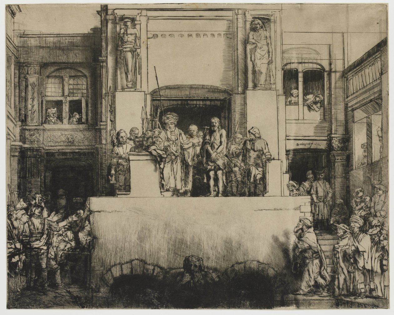 Krisztus bemutatása a népnek (Ecce Homo) alkotó: Rembrandt van Rijn