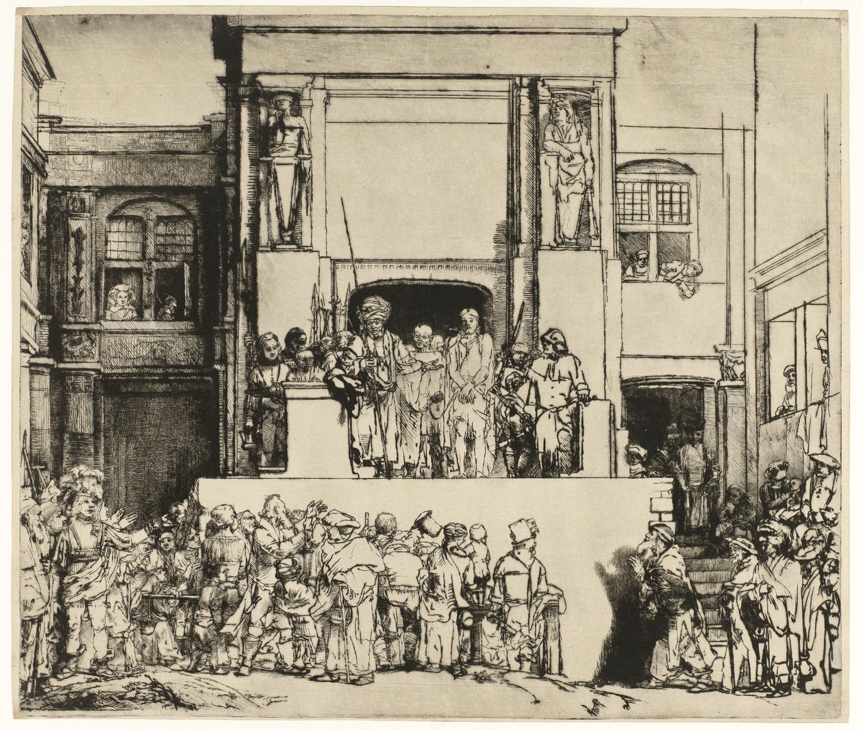 Krisztus bemutatása a népnek (Ecce Homo) alkotó: Rembrandt van Rijn