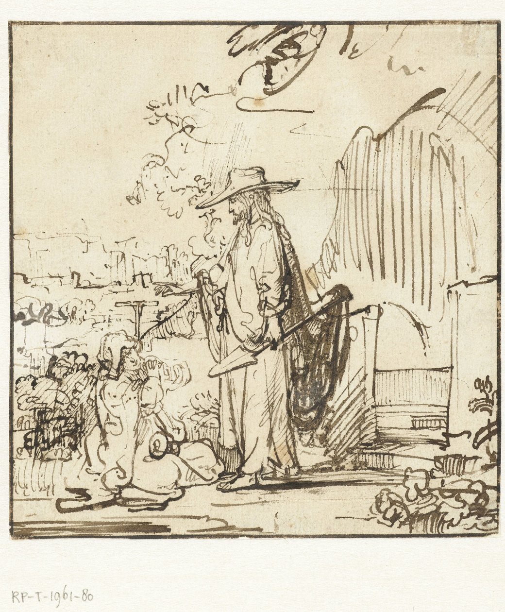 Krisztus megjelenik Mária Magdolnának (Noli me tangere) alkotó: Rembrandt van Rijn