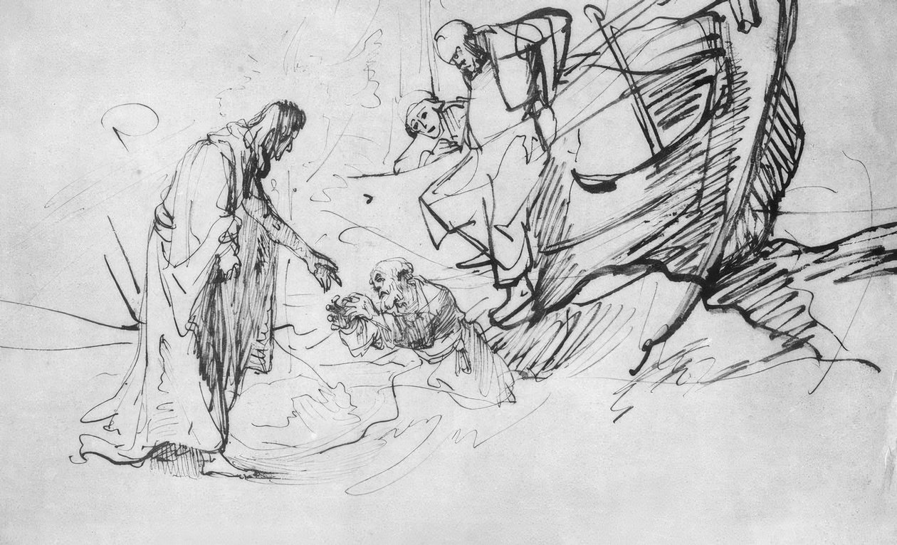 Krisztus a tengeren jár alkotó: Rembrandt van Rijn