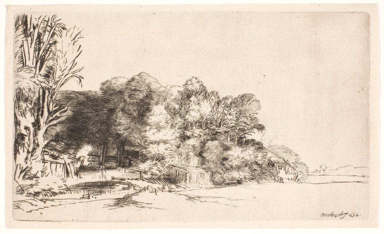 Facsomó kilátással alkotó: Rembrandt van Rijn