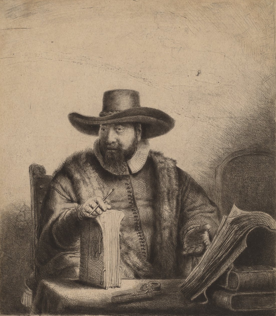Cornelis Claesz Anslo, 1641. alkotó: Rembrandt van Rijn
