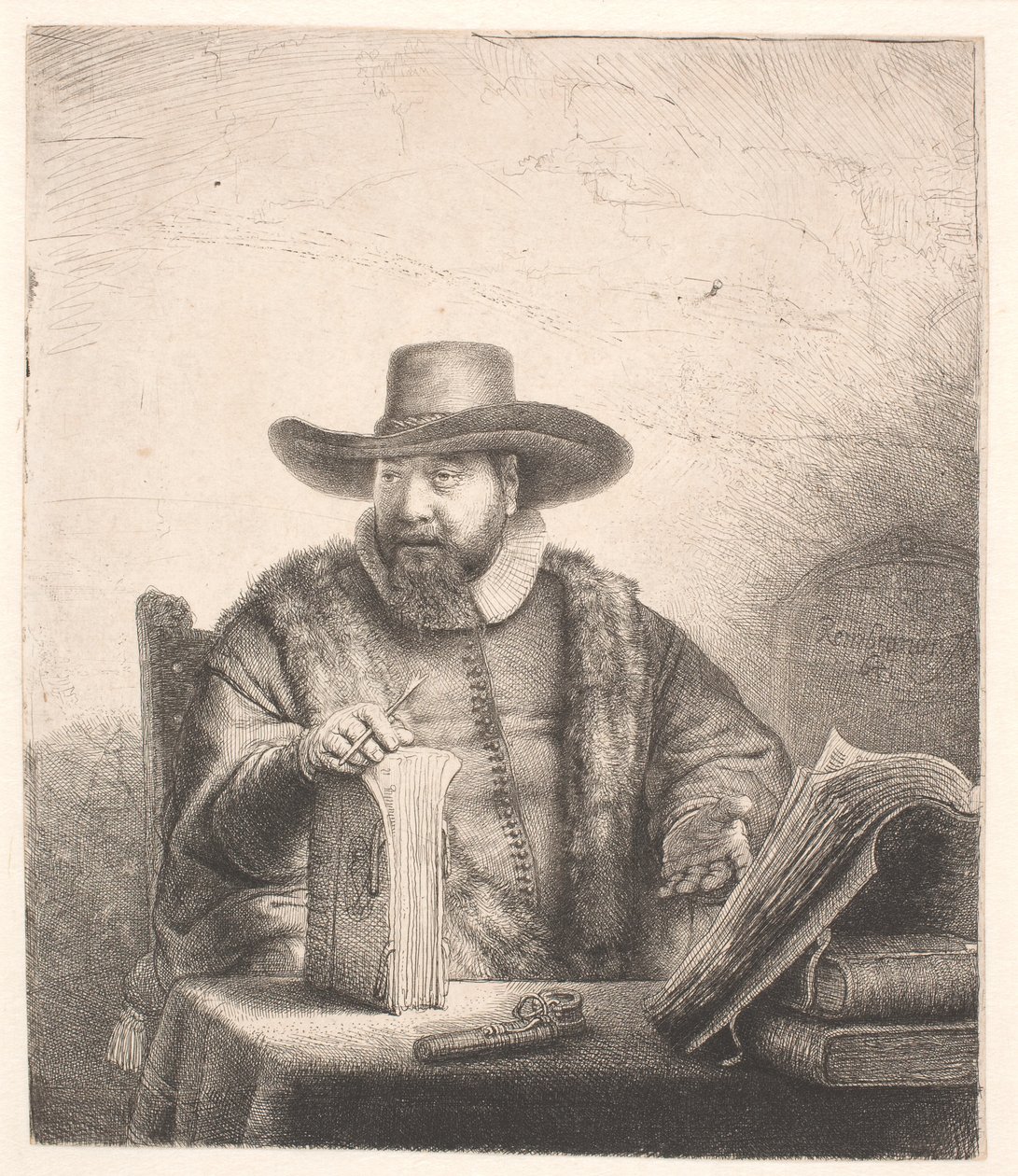 Cornelis Claesz Anslo, mennonita prédikátor alkotó: Rembrandt van Rijn