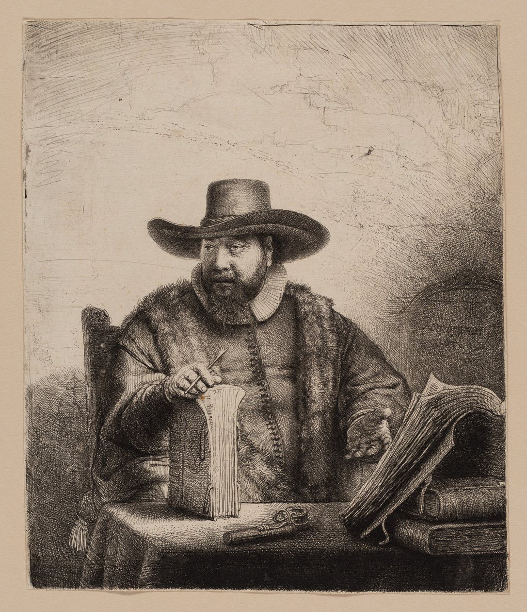 Cornelis Claesz. Anslo, prédikátor alkotó: Rembrandt van Rijn