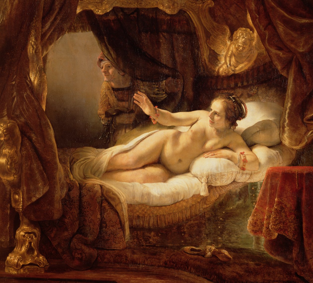 Danae, 1643 alkotó: Rembrandt van Rijn