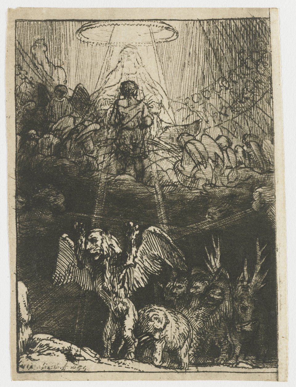 Dániel látomása a négy vadállatról alkotó: Rembrandt van Rijn