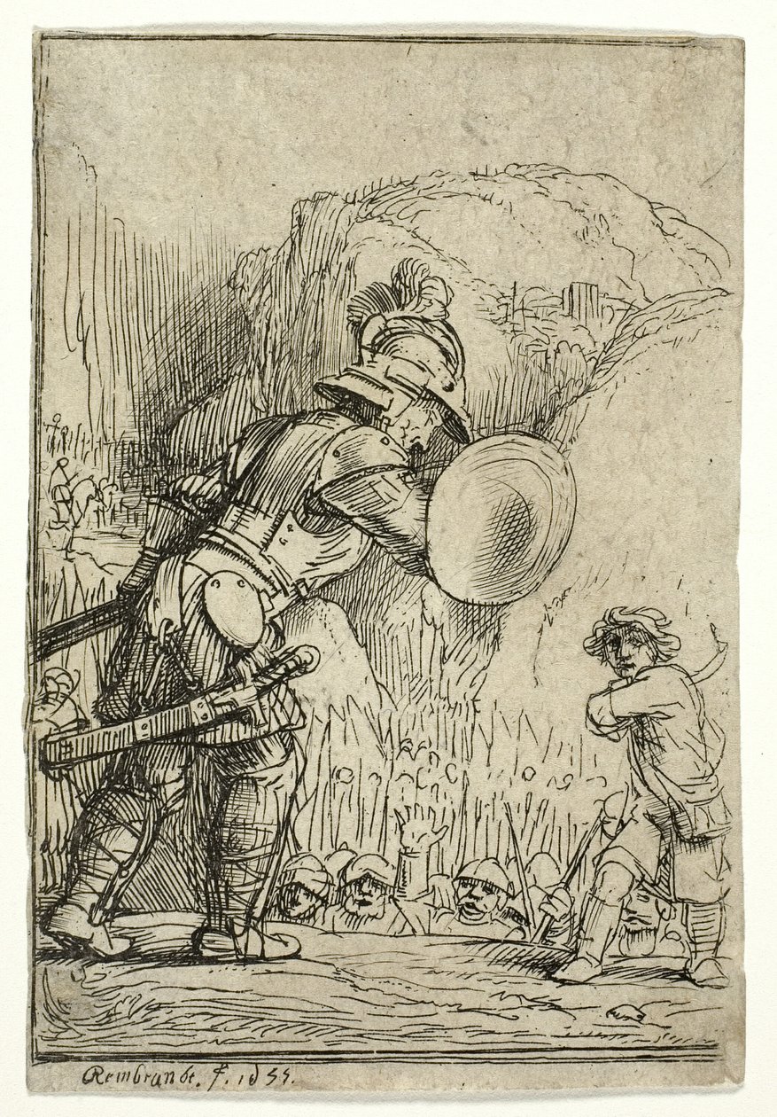 Dávid és Góliát alkotó: Rembrandt van Rijn