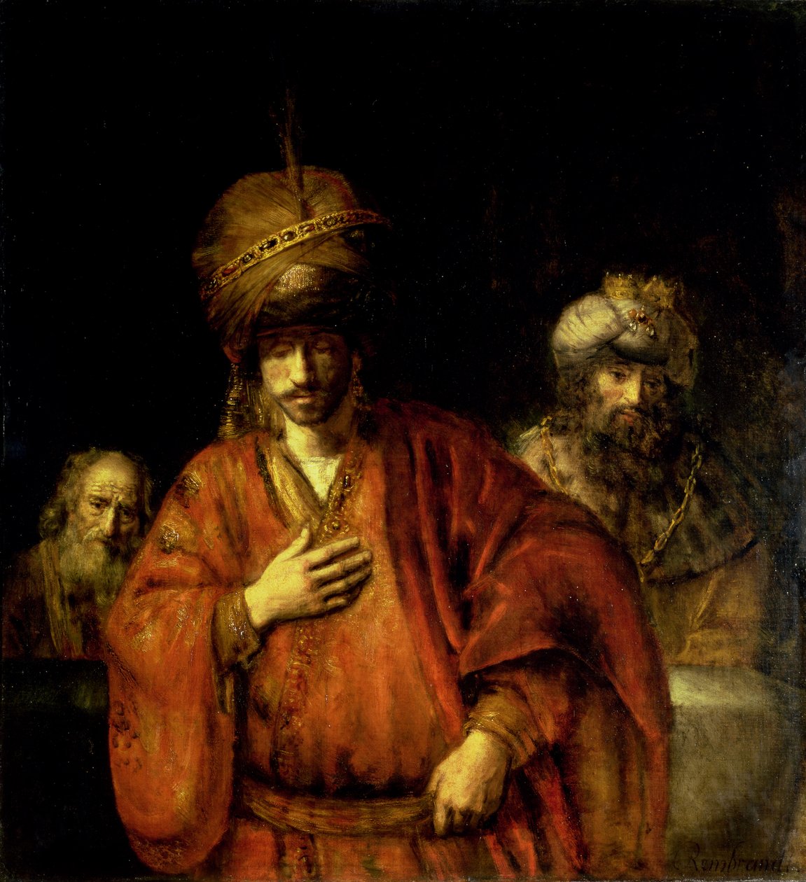 Dávid és Uriás alkotó: Rembrandt van Rijn