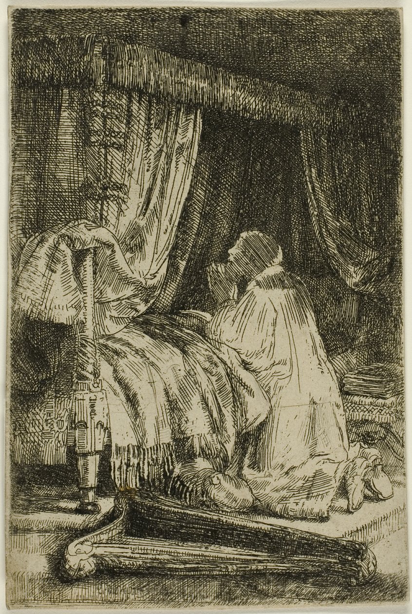 Dávid az imában alkotó: Rembrandt van Rijn