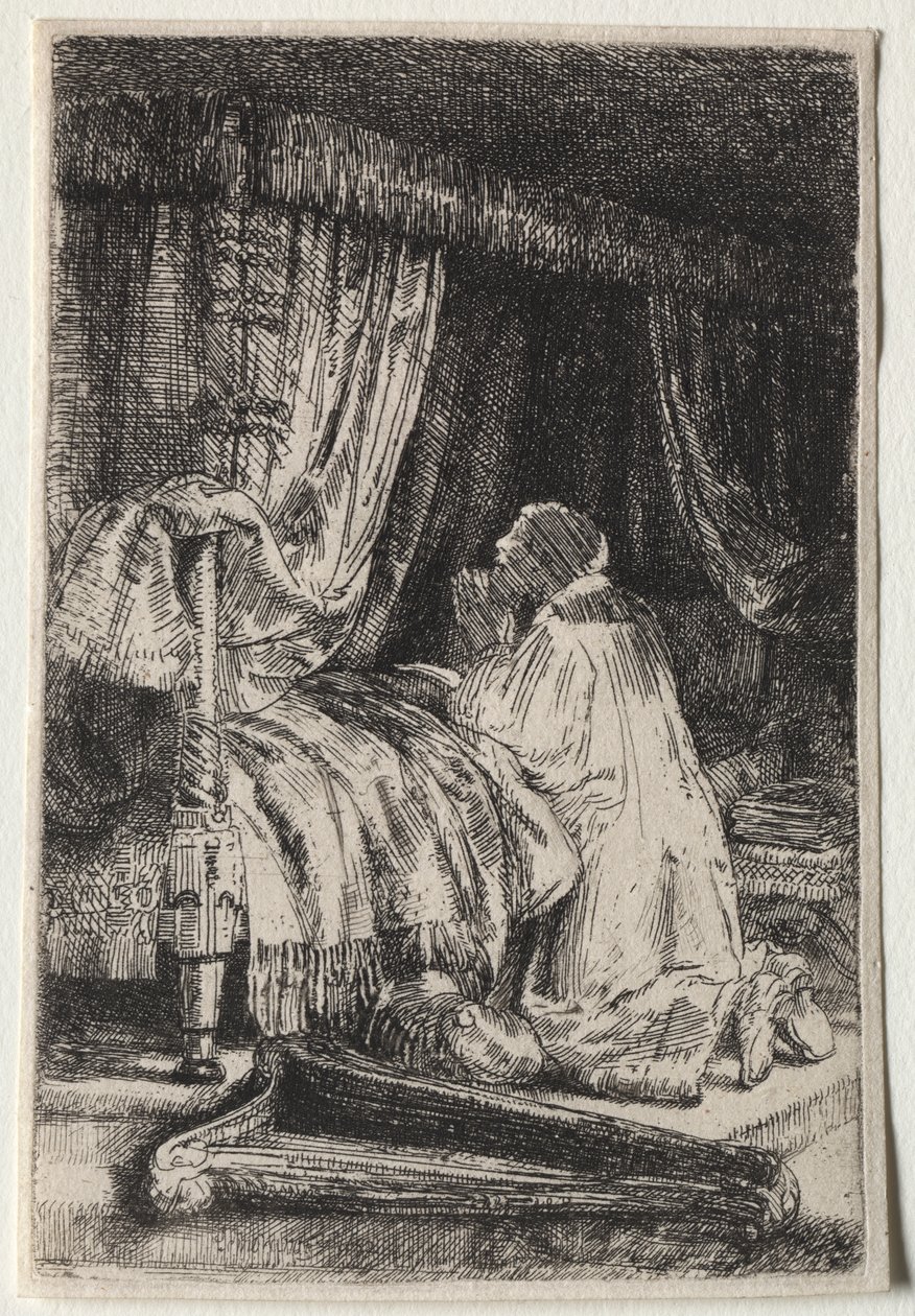 Dávid az imában alkotó: Rembrandt van Rijn