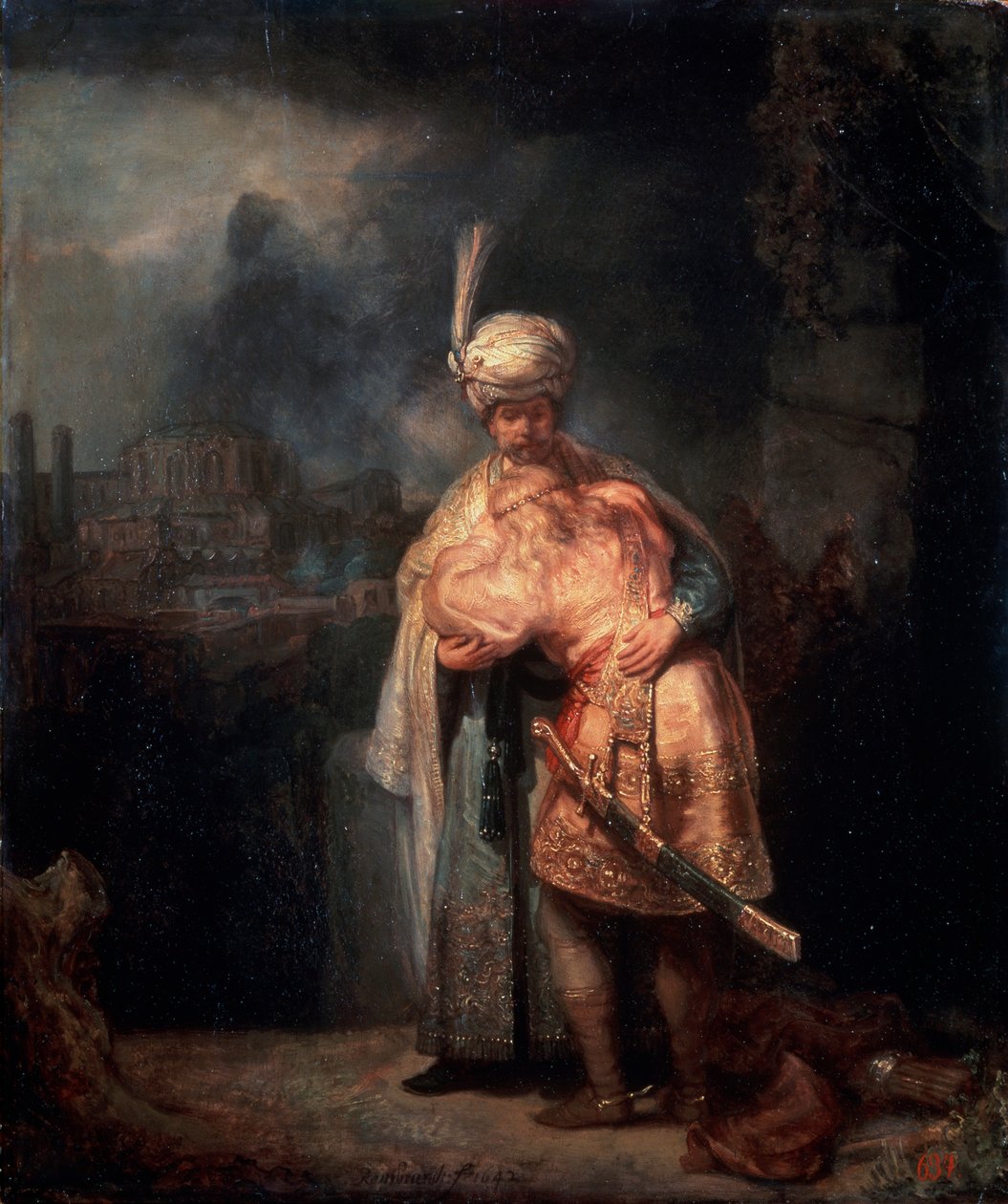 Davids búcsú Jonathantól, 1642. alkotó: Rembrandt van Rijn