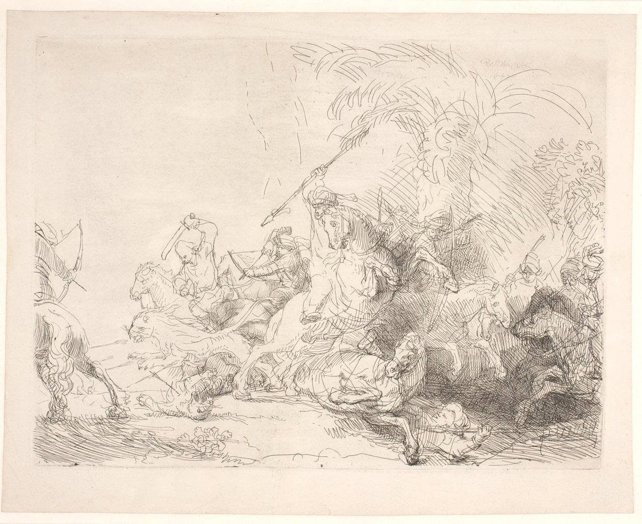 A nagy oroszlánvadászat alkotó: Rembrandt van Rijn