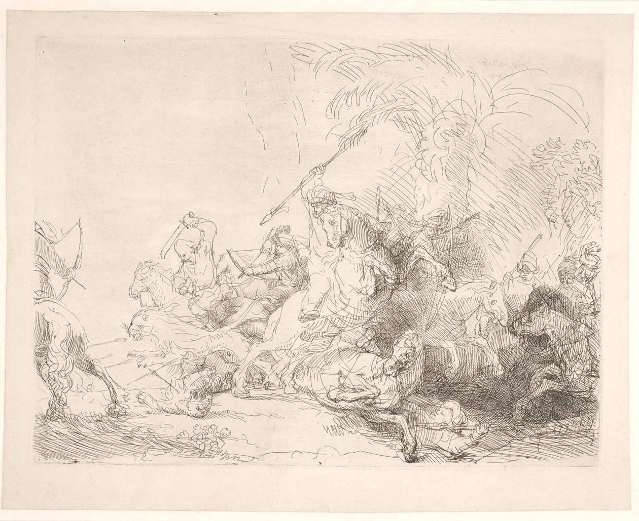 A nagy oroszlánvadászat alkotó: Rembrandt van Rijn