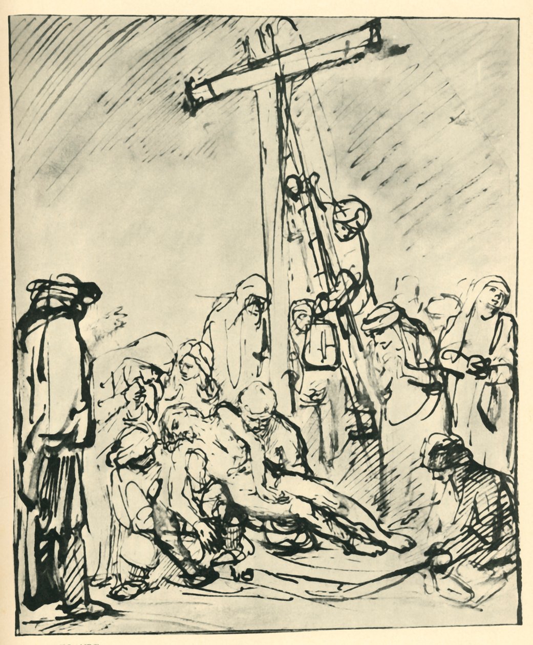 Lerakás a keresztről, c1650, 1943. alkotó: Rembrandt van Rijn