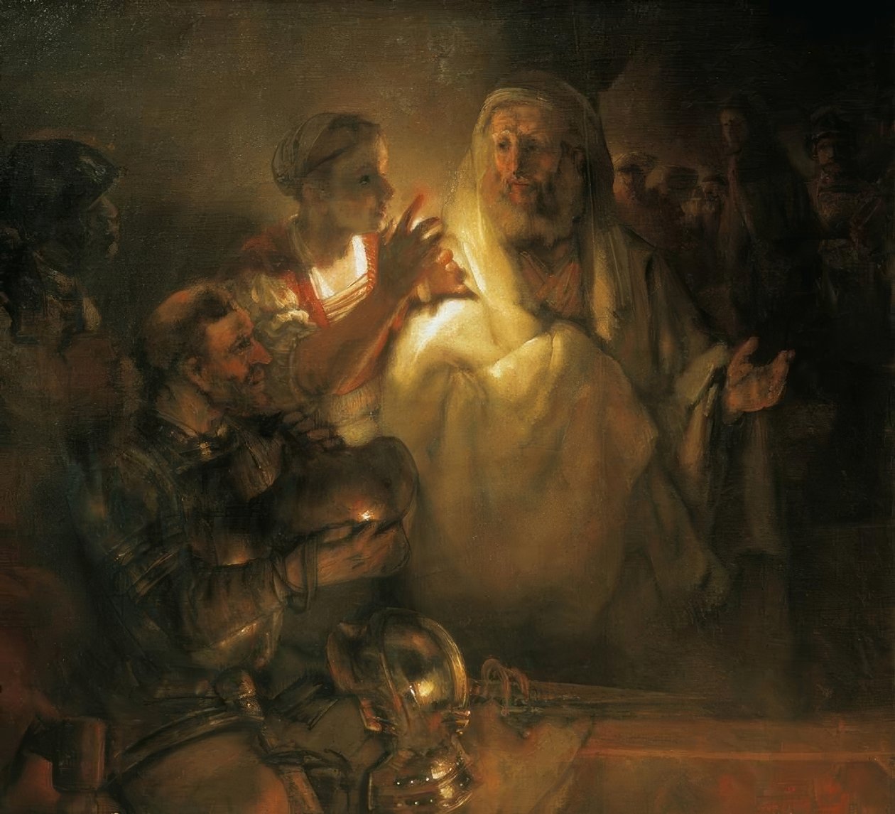 Péter apostol tagadja Krisztust alkotó: Rembrandt van Rijn