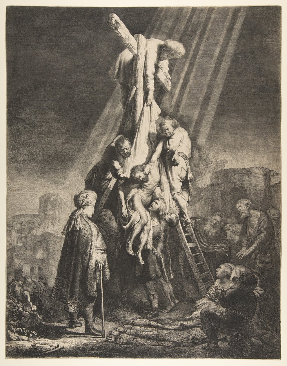 Leszállás a keresztről, 1633. alkotó: Rembrandt van Rijn
