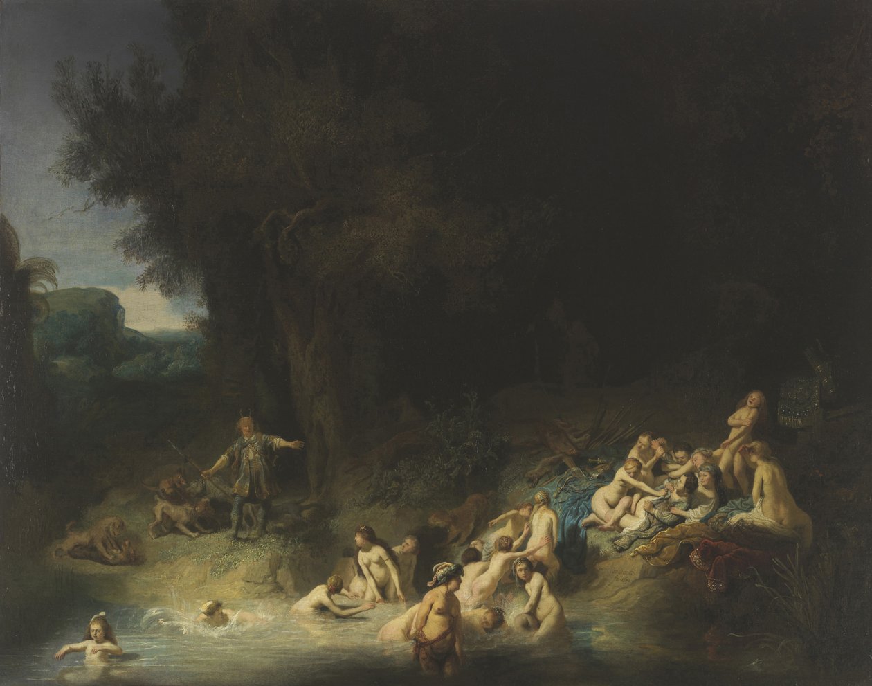 Diana Actaeonnal és Callistoval, 1634 alkotó: Rembrandt van Rijn