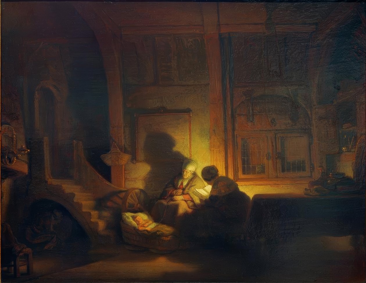 A szent család alkotó: Rembrandt van Rijn