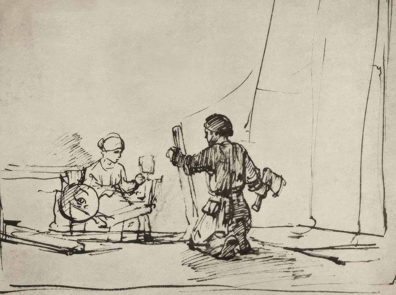 A Szent Család a műhelyben alkotó: Rembrandt van Rijn