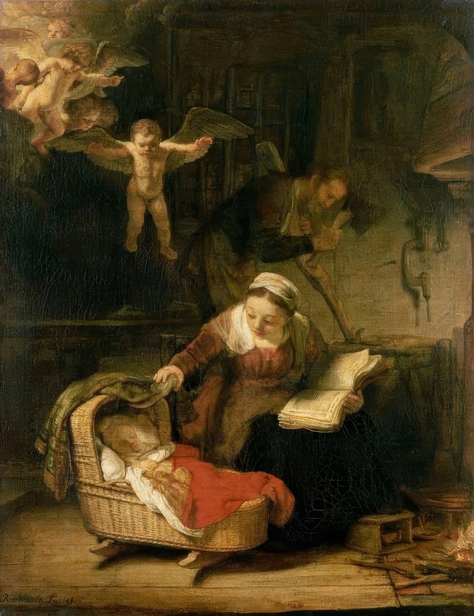 A szent család alkotó: Rembrandt van Rijn