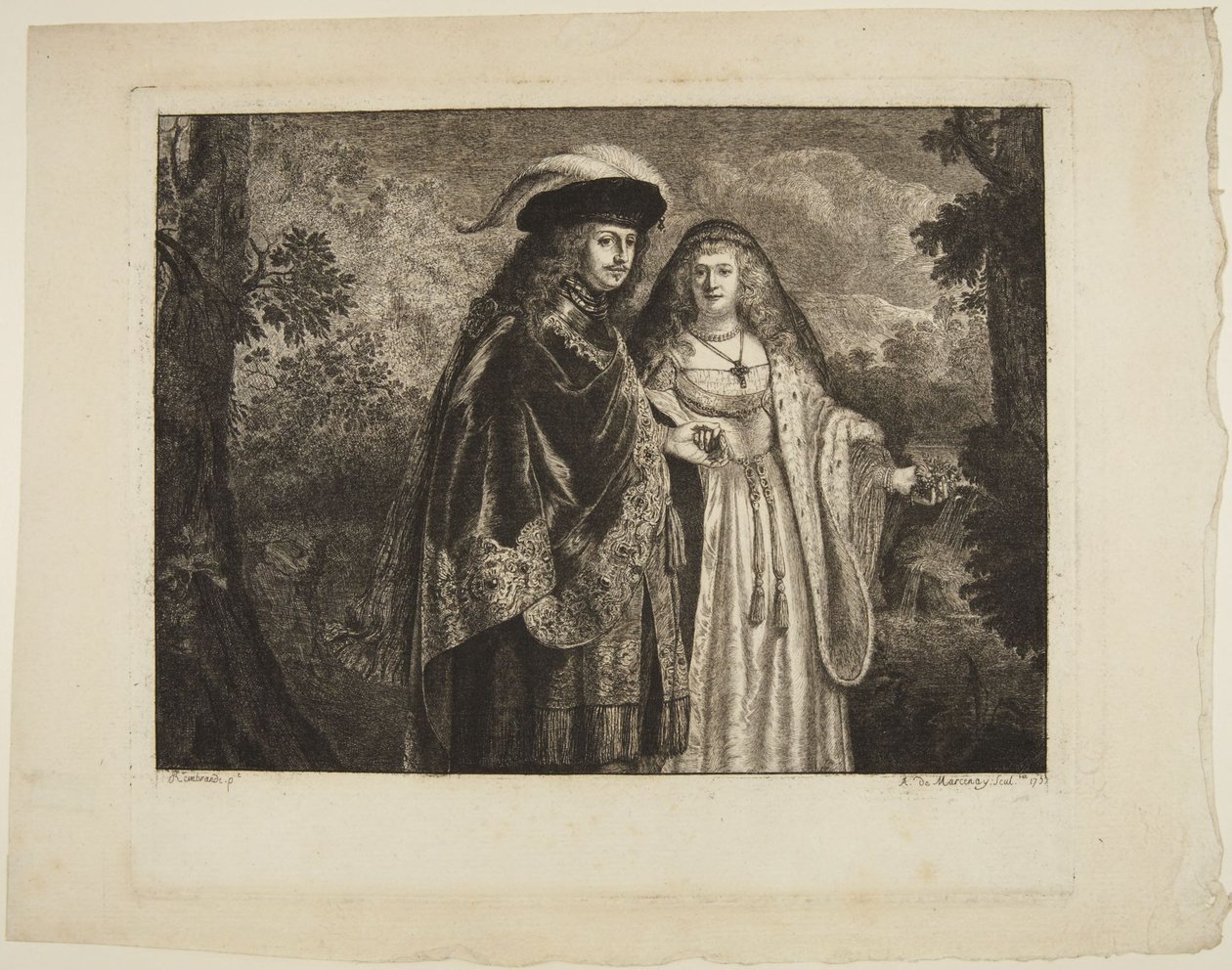 A fehér tollas férfi alkotó: Rembrandt van Rijn