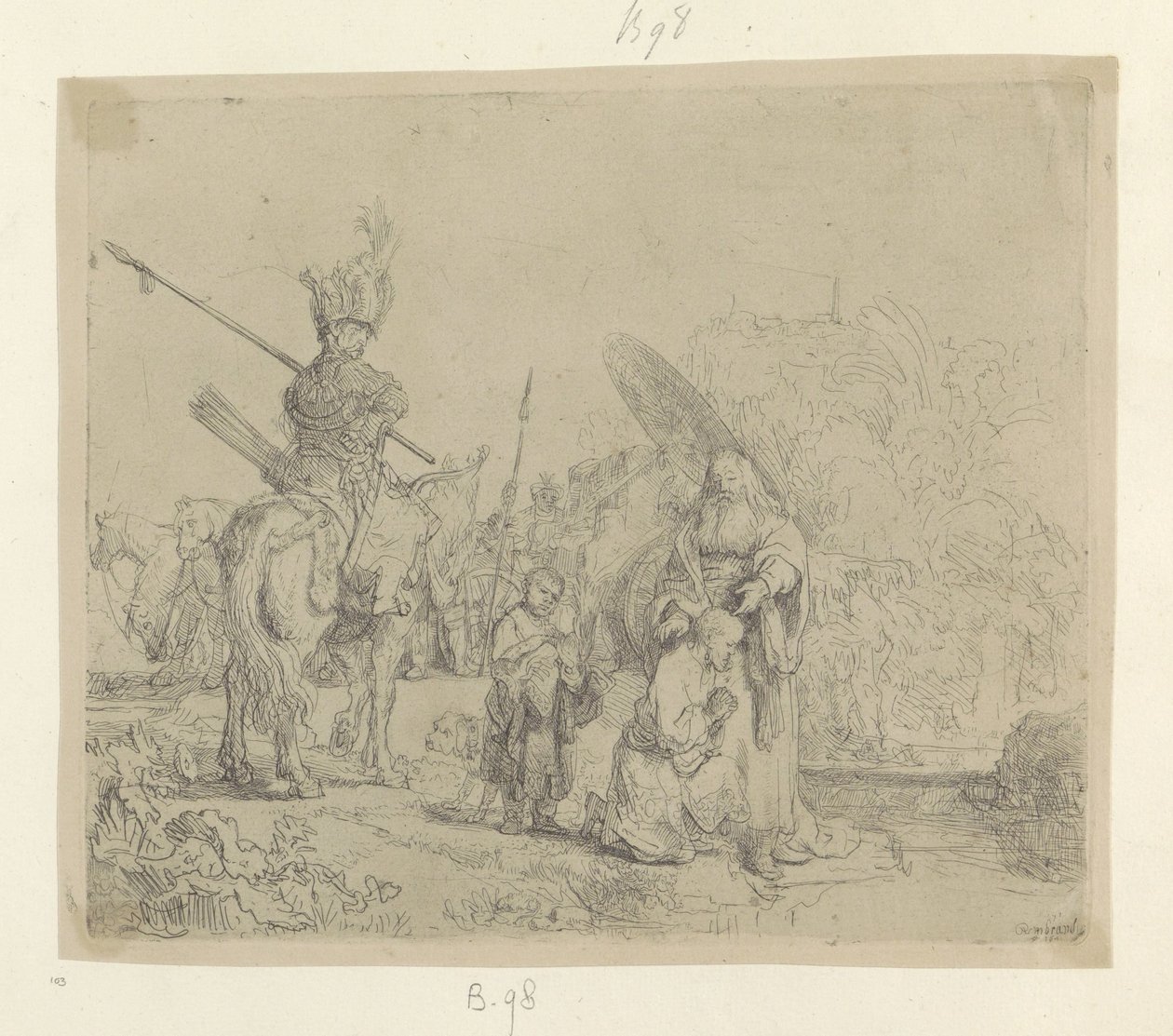 doop van de kamerling Nyolcvanöt eredeti nyomat gyűjteménye (sorozat címe) alkotó: Rembrandt van Rijn